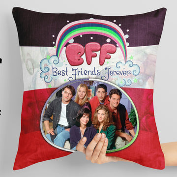 Best Friends Foraver PC-15 Personalized Photo Print Pillow – 16x16 inch Custom Cushion