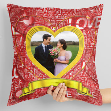 hurt PC-01 Personalized Photo Print Pillow – 16x16 inch Custom Cushion