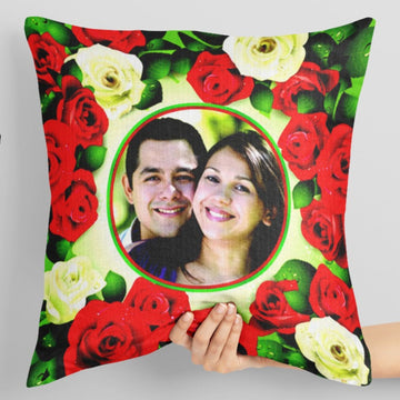 PC-45 Personalized Photo Print Pillow – 16x16 inch Custom Cushion