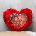 Personalized Red Heart Pillow with Custom Photo Print