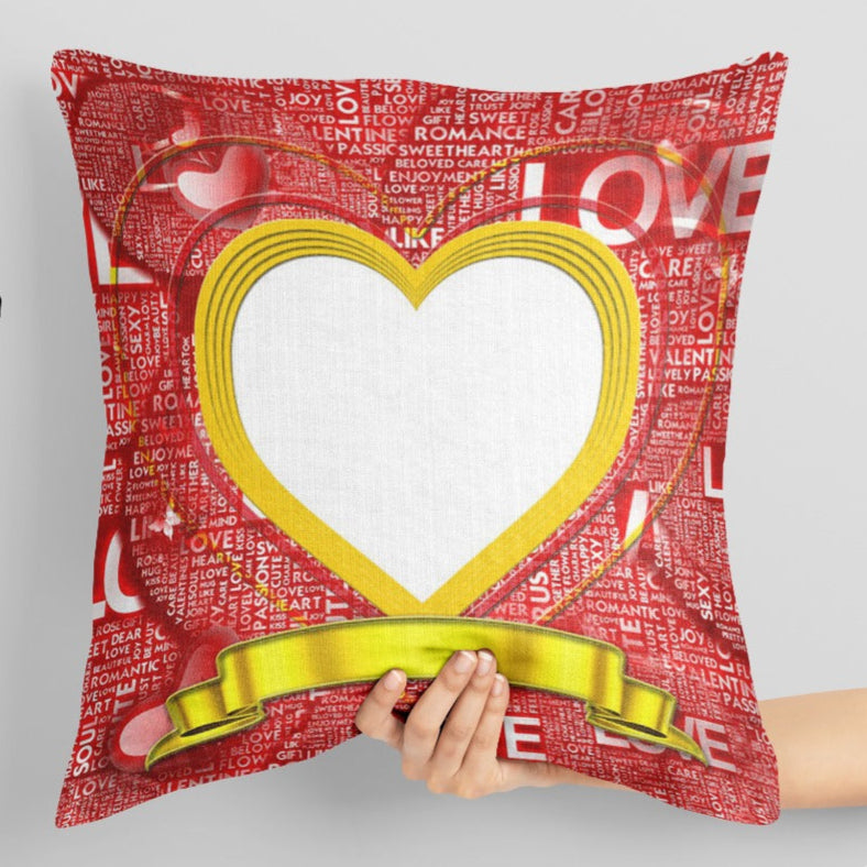 hurt PC-01 Personalized Photo Print Pillow – 16x16 inch Custom Cushion