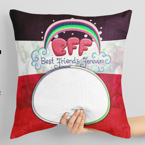 Best Friends Foraver PC-15 Personalized Photo Print Pillow – 16x16 inch Custom Cushion